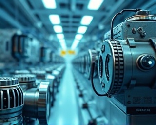 cutting-edge media innovation, exciting, unveiling new technology, photorealistic, futuristic laboratory setting, highly detailed, innovative gadgets, metallic tones, bright directional lighting, shot with a macro lens.